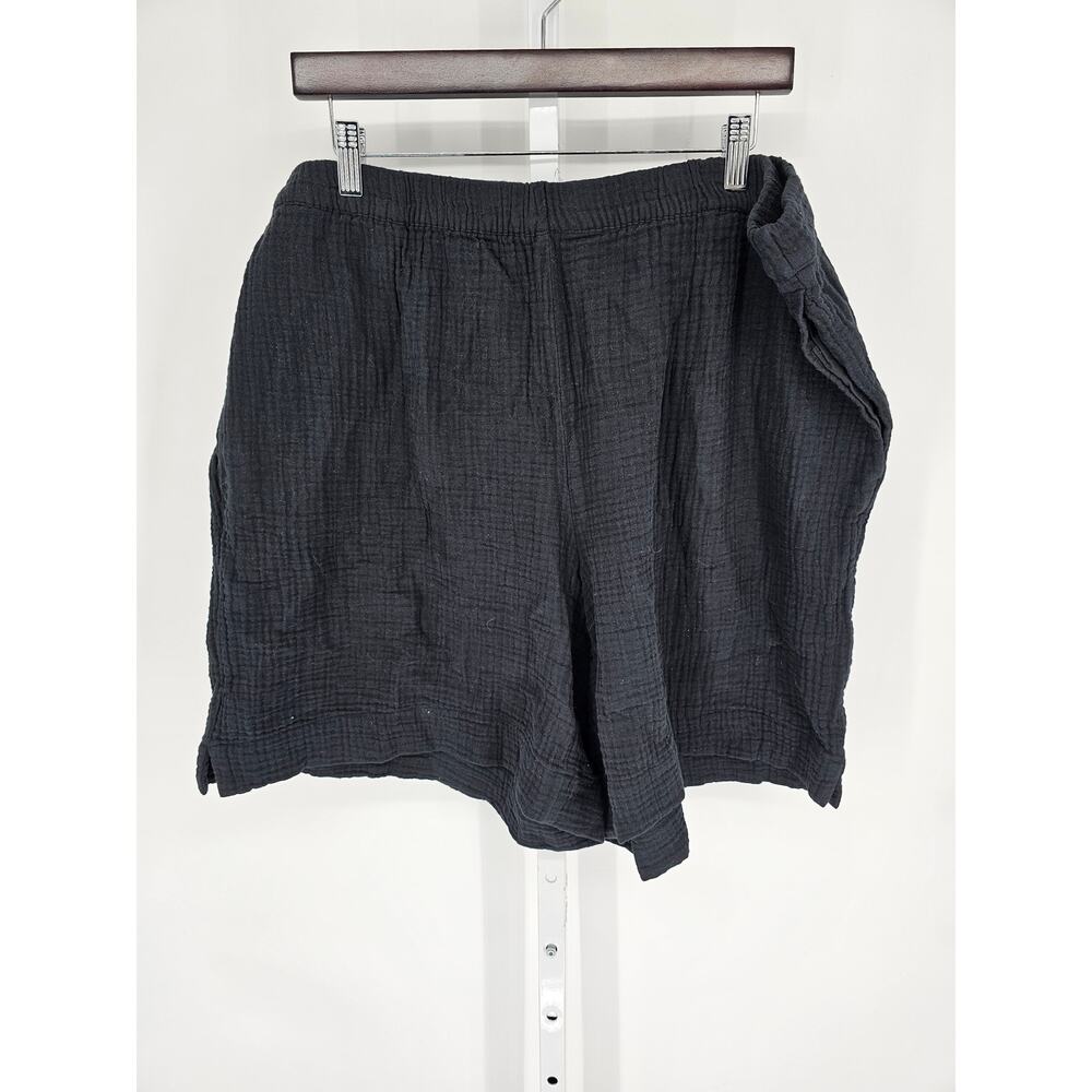 J. Jill Black Gauze Cotton Shorts